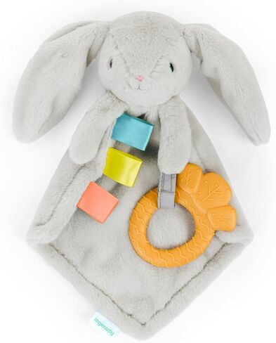 Ingenuity Cozy Sylvi Plush Lovey Baby Teether - Soothe Gums - Self Soothing - Plush Bunny - Ages 0M+ in Saudi Arabia