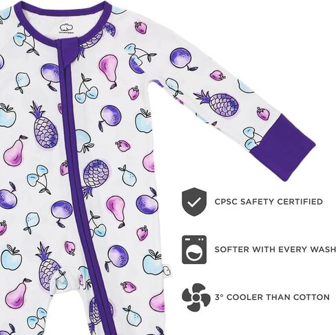 Littlehippo 2-Way Zipper Bamboo Romper ، Soft Spandex & Bamboo Viscose One Piece Pajamas ، Newborn ، Baby Boys & Girls ، Kids in Kuwait