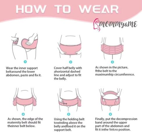 Mommy&Me - Maternity Belt, Pregnancy 3 in 1 Support Belt for Back/Pelvic/Hip Pain, Maternity Band Belly Support for Pregnancy Belly Support Band (Beige, Medium) in Saudi Arabia