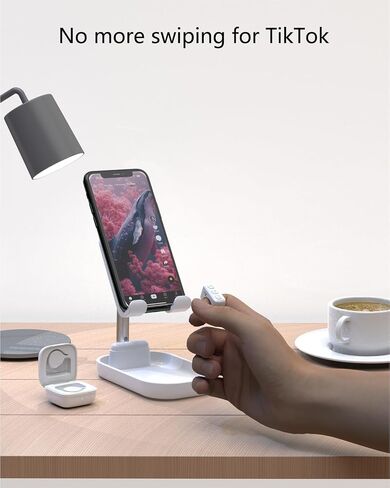 Tiktok Scrolling Ring لـ iPhone/Android ، صفحة Bluetooth Turner لتطبيق Kindle ، التحكم عن بُعد لتسجيل الكاميرا/الفيديو/مشغل الموسيقى (أسود) in Kuwait