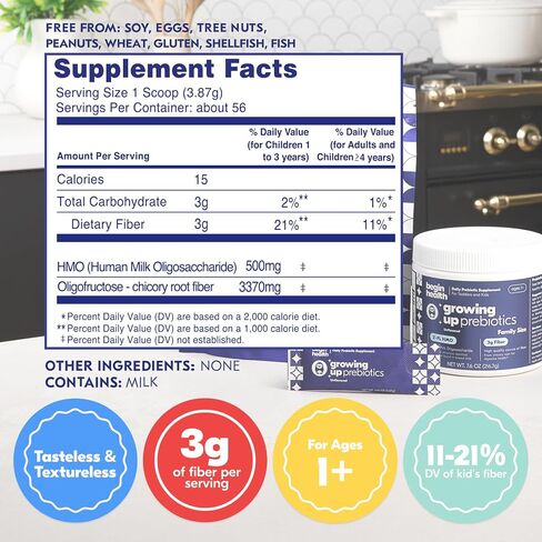 Beginbaby Prebiotics & Probiotics with 2'-FL Human Milk Oligosaccharide (HMO) Supplement for Babies (Ages 0-12 Months), Unflavored - 28 Pack in Saudi Arabia