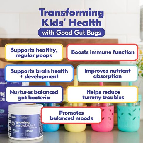 Beginbaby Prebiotics & Probiotics with 2'-FL Human Milk Oligosaccharide (HMO) Supplement for Babies (Ages 0-12 Months), Unflavored - 28 Pack in Saudi Arabia