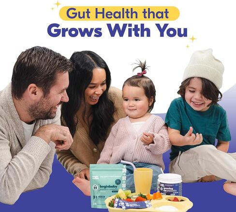 Beginbaby Prebiotics & Probiotics with 2'-FL Human Milk Oligosaccharide (HMO) Supplement for Babies (Ages 0-12 Months), Unflavored - 28 Pack in Saudi Arabia