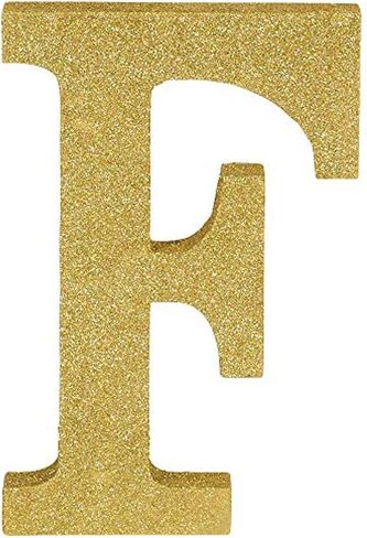 Stunning Gold Glitter MDF Letter "C" - 8.86" x 7.25" (1 Pc.) - Premium Quality & Durable Material - Unique & Ready-to-Use Party Decor - Perfect for Parties & Events in Kuwait