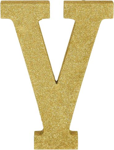 Stunning Gold Glitter MDF Letter "C" - 8.86" x 7.25" (1 Pc.) - Premium Quality & Durable Material - Unique & Ready-to-Use Party Decor - Perfect for Parties & Events in Kuwait