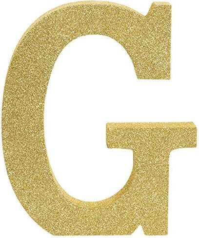 Stunning Gold Glitter MDF Letter "C" - 8.86" x 7.25" (1 Pc.) - Premium Quality & Durable Material - Unique & Ready-to-Use Party Decor - Perfect for Parties & Events in Kuwait