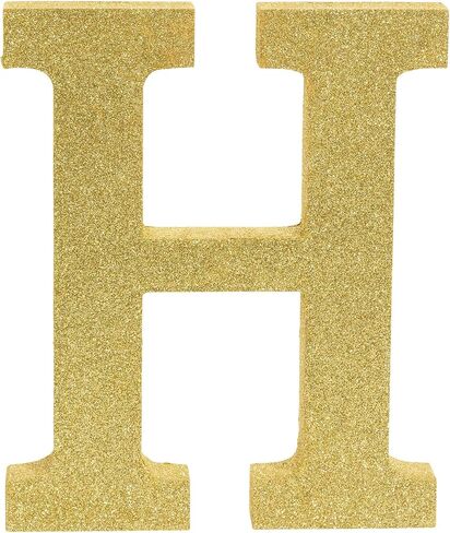 Stunning Gold Glitter MDF Letter "C" - 8.86" x 7.25" (1 Pc.) - Premium Quality & Durable Material - Unique & Ready-to-Use Party Decor - Perfect for Parties & Events in Kuwait