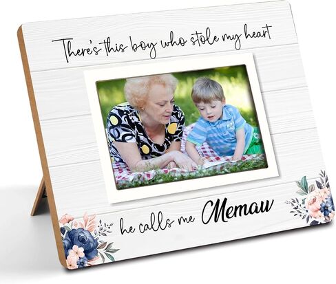 Grandparents Picture Frame, Grandchildren Picture Frame, Newborn Baby Gift for Grandma Grandpa, Birthday Gifts, Grandchildren Fill Your Heart with Love, Home Office Bedroom Desk Decor, 4x6Inch Photo (White-Grandchildren) in Kuwait