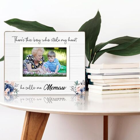 Grandparents Picture Frame, Grandchildren Picture Frame, Newborn Baby Gift for Grandma Grandpa, Birthday Gifts, Grandchildren Fill Your Heart with Love, Home Office Bedroom Desk Decor, 4x6Inch Photo (White-Grandchildren) in Kuwait