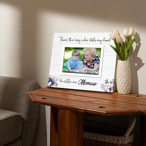Grandparents Picture Frame, Grandchildren Picture Frame, Newborn Baby Gift for Grandma Grandpa, Birthday Gifts, Grandchildren Fill Your Heart with Love, Home Office Bedroom Desk Decor, 4x6Inch Photo (White-Grandchildren) in Kuwait