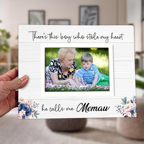Grandparents Picture Frame, Grandchildren Picture Frame, Newborn Baby Gift for Grandma Grandpa, Birthday Gifts, Grandchildren Fill Your Heart with Love, Home Office Bedroom Desk Decor, 4x6Inch Photo (White-Grandchildren) in Kuwait