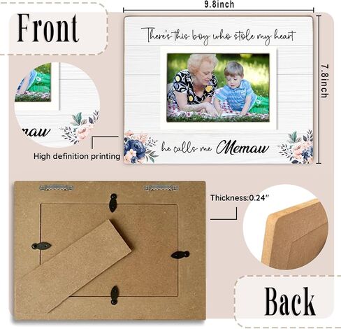 Grandparents Picture Frame, Grandchildren Picture Frame, Newborn Baby Gift for Grandma Grandpa, Birthday Gifts, Grandchildren Fill Your Heart with Love, Home Office Bedroom Desk Decor, 4x6Inch Photo (White-Grandchildren) in Kuwait