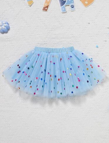 Imekis Baby Girl Half 1st 2nd عيد ميلاد الزي Romper Confetti Tutu Skirt Dog Cogs Clips Cake Smash Photo Shoot in Kuwait