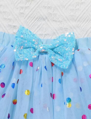 Imekis Baby Girl Half 1st 2nd عيد ميلاد الزي Romper Confetti Tutu Skirt Dog Cogs Clips Cake Smash Photo Shoot in Kuwait