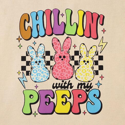 CM C & M WODRO TODDLER BOY GIRL EASTER SHIRT chillin مع Peaps Bunny T-Shirt قصيرة الأكمام in Kuwait