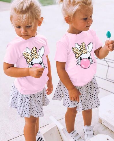 Mommy and Me Easter Outfits: Toddler Easter Shirts Boys Girls T-Shirt Casual Short Sleeve Matching Cute Tee Tops in Saudi Arabia