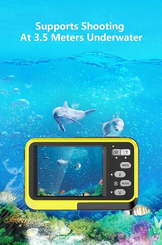 Waterproof Digital Camera 5K Ultra HD, 48MP, Dual Screens (2.8" Rear & 1.7" Front), 16X Zoom, Autofocus, Underwater Camera IP68, Compact for Travel & Vlogging (Green) in Kuwait