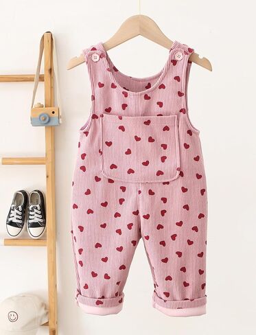 Happy Chery Baby Kids Corduroy Overalls Spring Fall Winter Bib Pants Warm Suspender Jumpsuit for Boys Girls in Kuwait