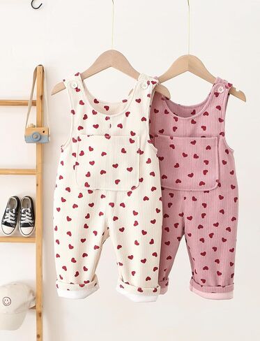Happy Chery Baby Kids Corduroy Overalls Spring Fall Winter Bib Pants Warm Suspender Jumpsuit for Boys Girls in Kuwait