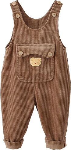 Happy Chery Baby Kids Corduroy Overalls Spring Fall Winter Bib Pants Warm Suspender Jumpsuit for Boys Girls in Kuwait