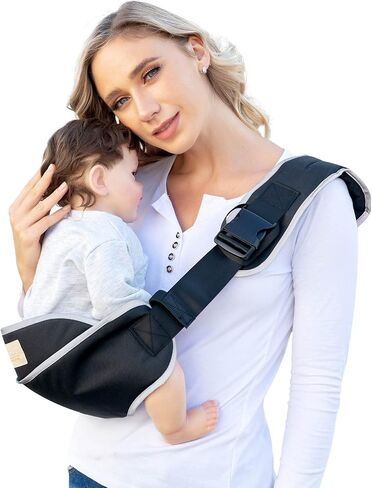 Baby Wrap Carrier, Lightweight Baby Wearing Wraps for Newborn and Infant, Soft Swaddle Holder Carrier, Cozy Baby Sling 7-35 lbs Black+Brown in Saudi Arabia