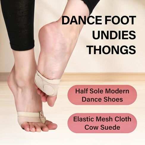 Dance Foot Undies Thong Half Sole Shoes Lyrical Dance Paws Pads Ballet Belly Contemporary Dance Shoes for Women Girls in Saudi Arabia