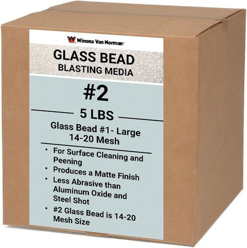 Sand Blasting Media -Large Size - Glass Bead #2, 14-20 Mesh (10lbs) in Kuwait