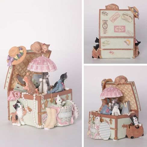 Sewing Machine Music Box, Cute Cat Element with Two Rotating Fittings, Tailoring Machine Music Box for Girls Birthday Gift Valentine in Saudi Arabia