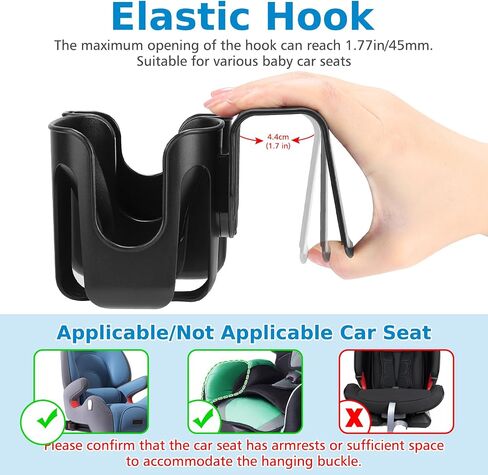 Accmor Child Cup Holder for Convertible Car Seats, Stroller Walker Universal Child Cup Holder Compatible with Most Car Seat Models in Kuwait