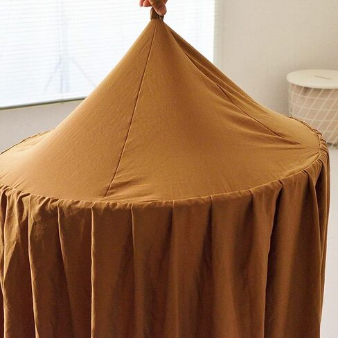 Bunnikins & Clover Bed Canopy for Girls Boys Bedroom Decor, Round Dome Mosquito Net for Baby Crib, Nook Castle Game Tent Nursery Decoration for Child, Play or Reading (Coffee) in Saudi Arabia