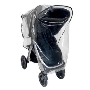Rain Cover for Chicco Bravo Trio & Primo Travel Systems - SASHA'S Weather Shield - Clear, Ventilation Holes, Maximum Coverage, Made in USA (Stroller & Car seat not Included)