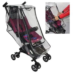Clear Stroller Rain Cover Compatible with GB POCKIT AIR QBIT+ All City Terrain Stroller Series 2024, Travel Weather Shield Windproof, Protect from Dust Snow