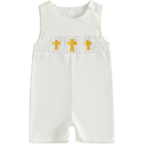Newborn Baby Boy Girl Clothes Stripes Sleeveless Romper Infant Embroidery Bodysuit Cute Summer Spring Outfit