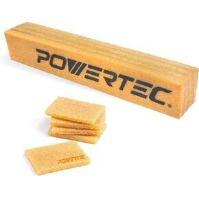 POWERTEC Abrasive Cleaning Stick 12" 1PK & Natural Rubber Glue Eraser 5PK for Sanding Belts & Discs | Woodworking Shop Tools for Sanding Perfection