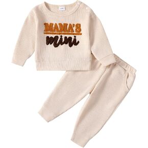 Mikrdoo Toddler Baby Girl Clothes Pants Set Toddler Pullover Tops Fall Winter Outfits