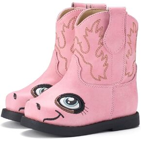 Rollda Baby Cowboy Boots Toddler Cowgirl Boots Infant Western Boots Round Round Toe in Kuwait