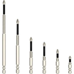High Magnetic Screwdriver Drill Bit Set, 2025 New Strong Magnetic Durability Screwdriver Drill Bit Set, Anti-Slip Magnetic Electric Screwdriver Set(6PCS)