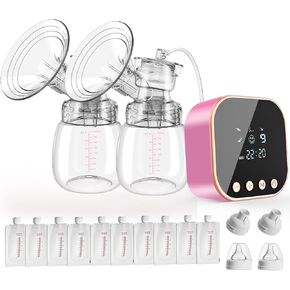 Lulia Breast Pump Hands Free, Wearable Breastfeeding Pump with 4 Mode and 9 Level, Strong Suction, Painless, Anti-Backflow, BPA Free, Portable Electric Breast Pumps with 17/19/21/24MM Flanges