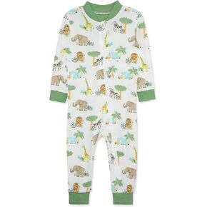 Little Me Clothes for Baby Boys' Zip Front Pajama Footie, 12-24 Months