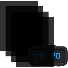 4 Pcs Light Dimming Stickers Light Cover Filters 5 × 6.7 Inch Adhesive LED Blocking Sheets Electronics Screen Diffuser Film Number Readable for Cable Box Monitor Alarm Clock Radio