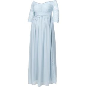 My Maternity Closet, Lace Bell Sleeve Maternity Dress, Baby Blue, Navy Blue, Pink