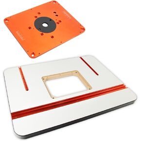 O'SKOOL 32" x 24" MDF Router Table Top with Precision Aluminum Router Table Insert Plate