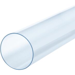POWERTEC Clear PVC Pipe 2-1/2" x 36" Long, 1PK Rigid Plastic Tubing, Round Tube Compatible w/Dust Collection Fitting, for Woodworking Tool, Dust Collection System, Toy Cars and Bird Feeder (70176W)