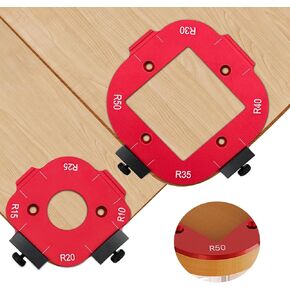 Router Corner Radius Template for Woodworking, Aluminum Alloy Router Templates, Router Jigs and Templates Set R10/R15/R20/R25/R30/R35/R40/R50