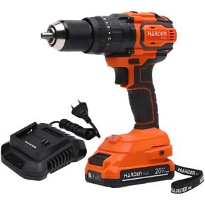 20V Brushless Cordless Impact Drill - 80Nm Torque, 0-1800 RPM, Li-ion Battery, 1-Hour Charge, Includes Battery, Charger, Screwdriver Bit - American Plug - Nylon Bag & Color Box Packaging
