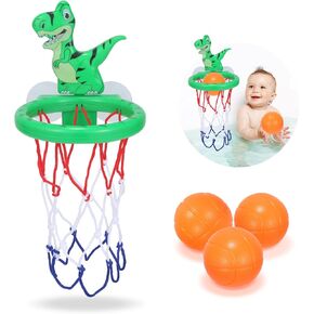 Bath Toys for Kids & Toddlers Ages 1-3 & 4-8: Newly Upgraded Basketball Hoop with Strong Suction Cup and 3 Mold - Free Balls! Enjoy Bathtub Basketball Shooting Game & Fun Hoop for Boys Girls Baby