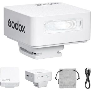 Godox IM20 Mini Camera Flash,3s Recycle Time,440 Full Power Flash Time Built in Lithium Battery for Fuji,for Canon,for Nikon,for Sony,for Olympus Camera
