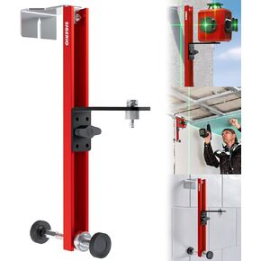 Fine-Tuning Laser Level Pole, Aluminum Alloy Laser Level Adapter, 360° Adjustable Support for Woodworking, Multi-functional Bracket Compatible for Most Laser Level Devices(Oil Red) in Saudi Arabia