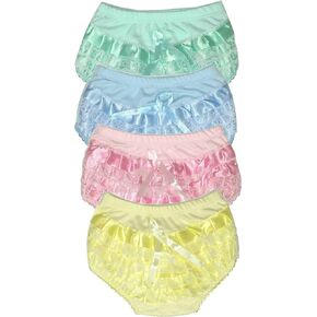 Baby Girls 100% Cotton Diaper Cover Bloomers 4 Pack
