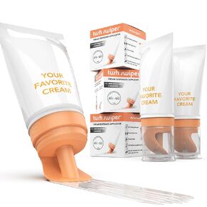 Eli & Ali Tush Swiper - Diaper Rash Cream & Butt Paste Applicator - Universal Fit for Most Diaper Creams | Mess-Free & Hygienic Alternative to Cream Spatula - Carry Less Baby Gear - Orange, 1 Pack